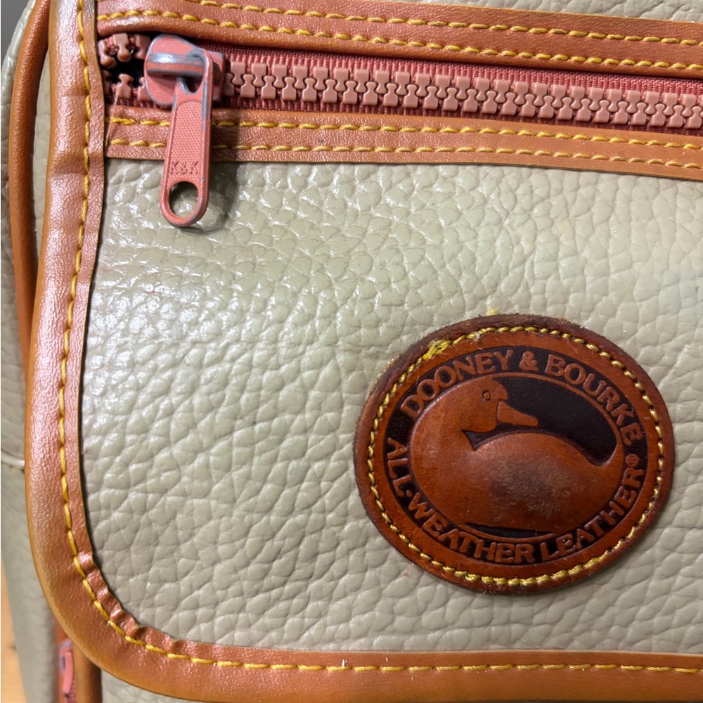 Dooney & Bourke Beige and Olive Pebble Leather Crossbody & Satchel Set - Picture 8 of 11